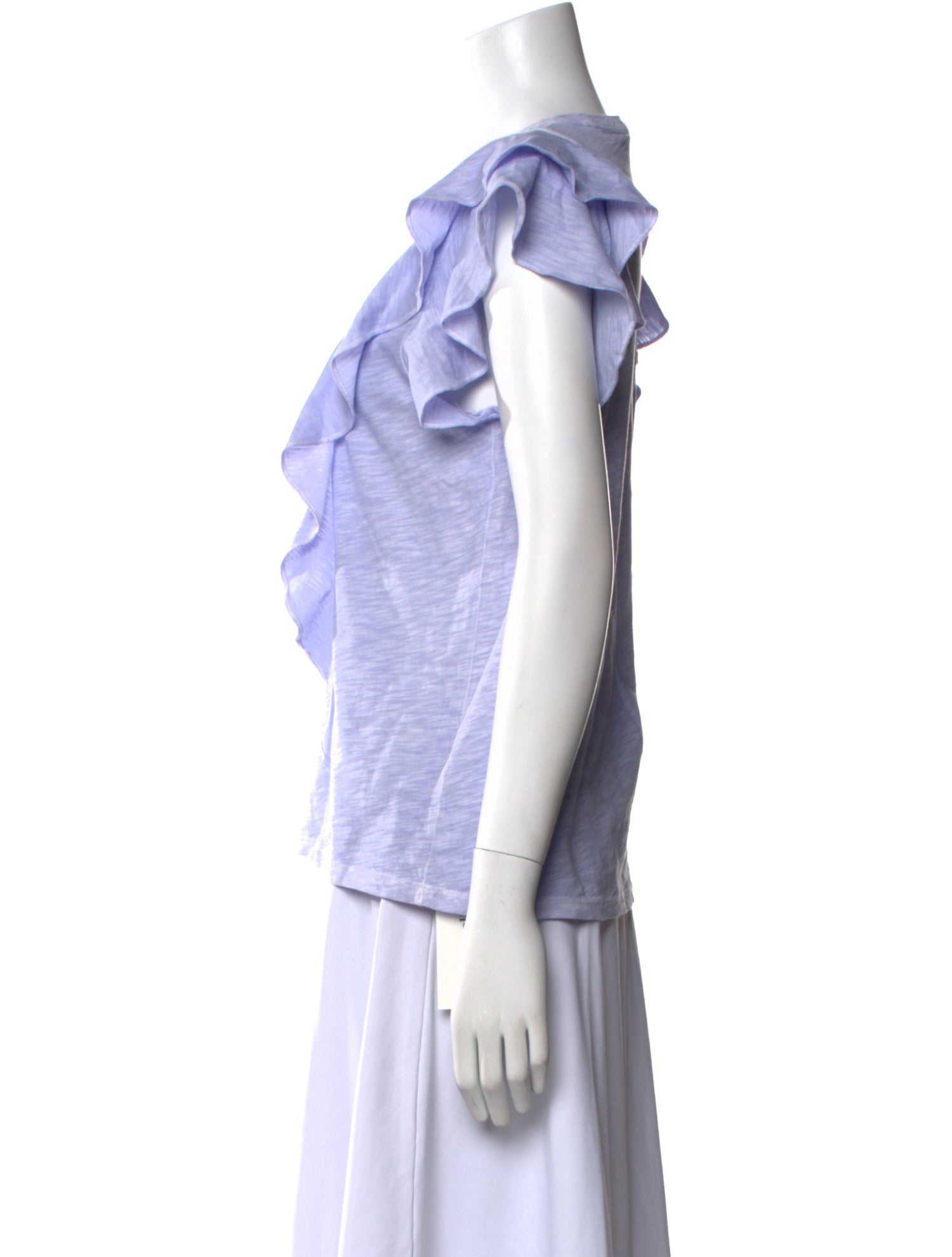 Veronica Beard Bateau Neckline Short Sleeve Tank Top